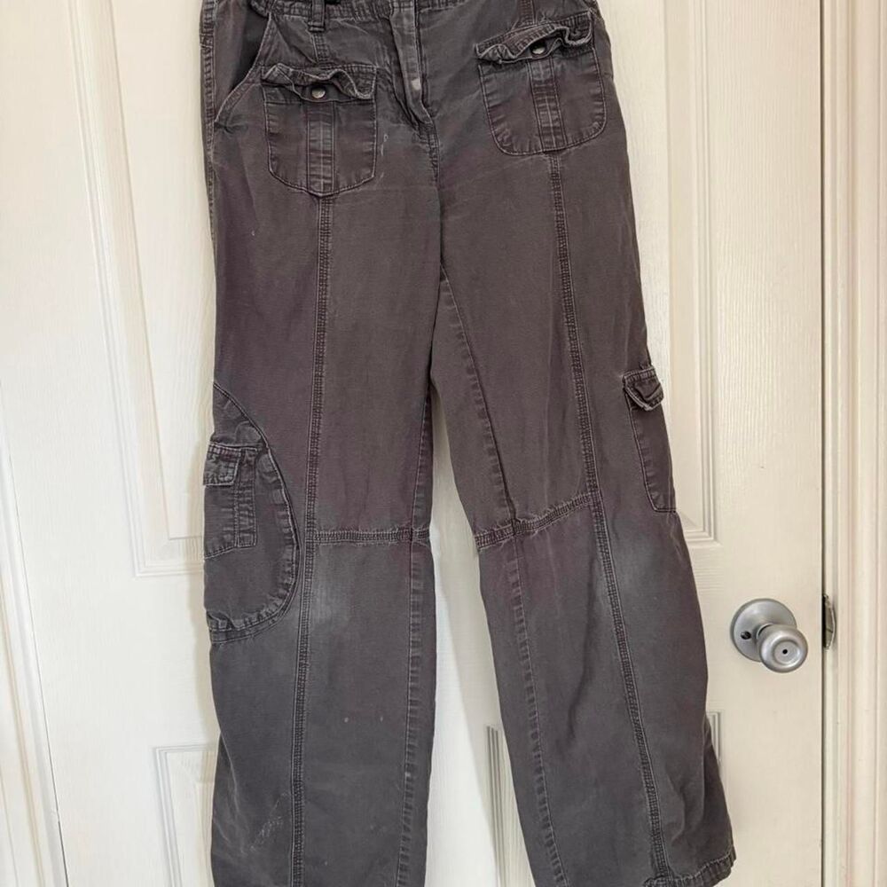 Brandy-melville Women's Grey and Brown Trousers